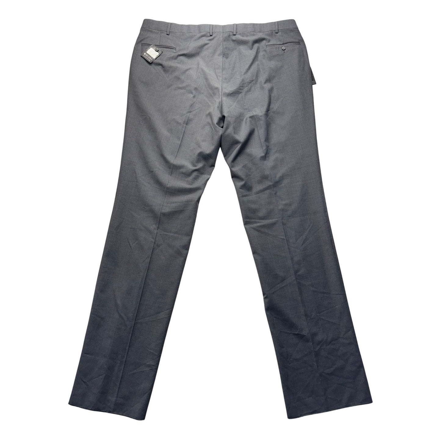 Riviera By Jack Victor Traveler Flex Tech Wool Gray Dress Pants XL #9119