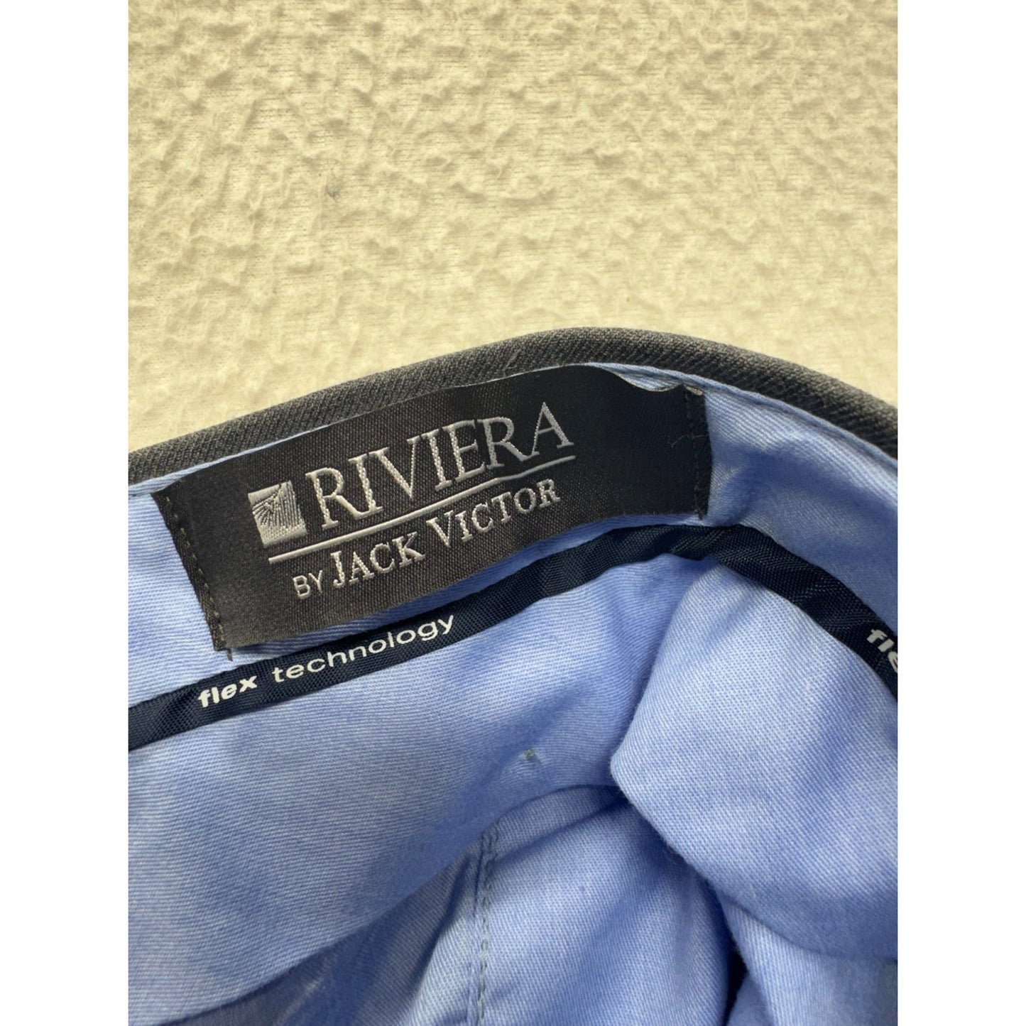 Riviera By Jack Victor Traveler Flex Tech Wool Gray Dress Pants XL #9119