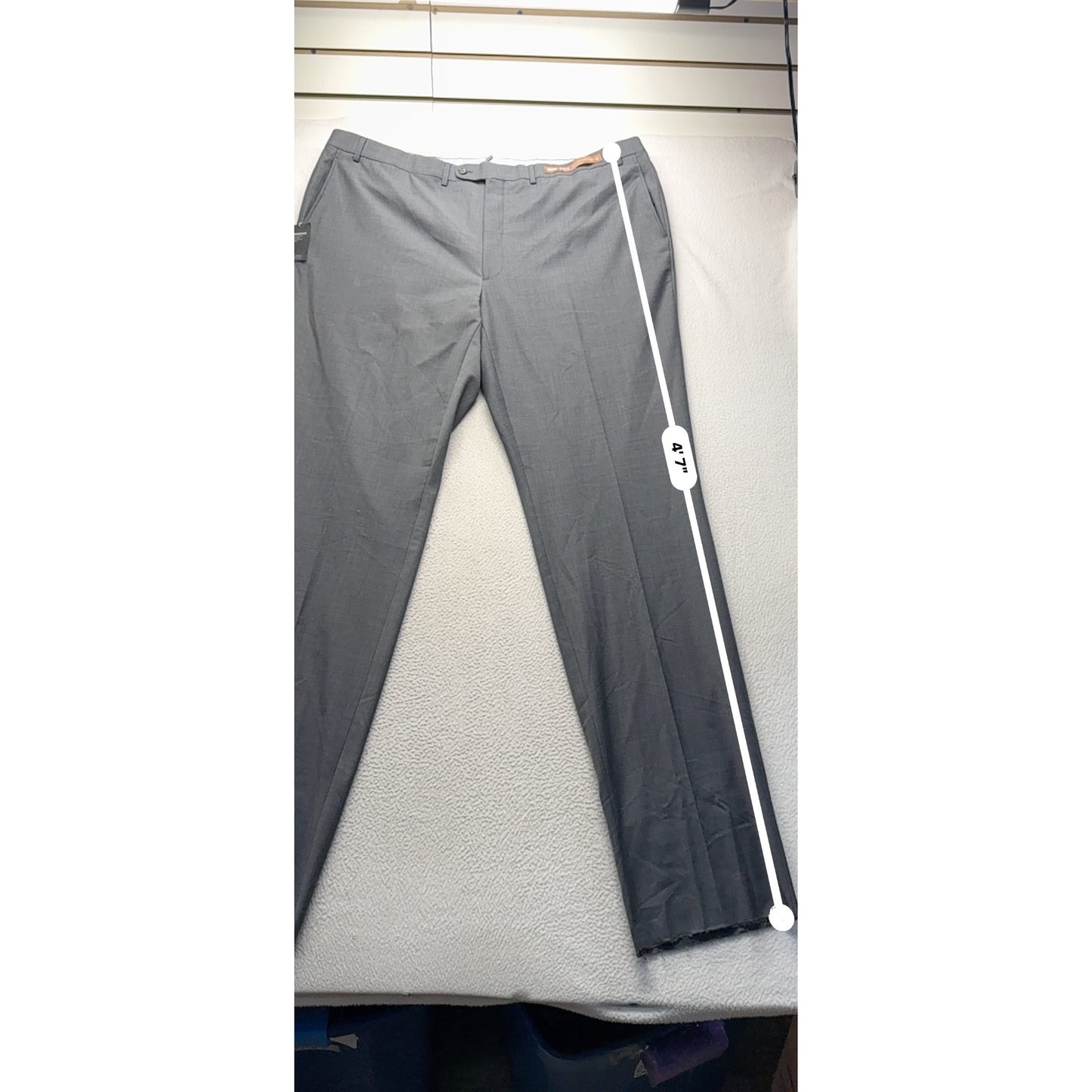 Riviera By Jack Victor Traveler Flex Tech Wool Gray Dress Pants XL #9119