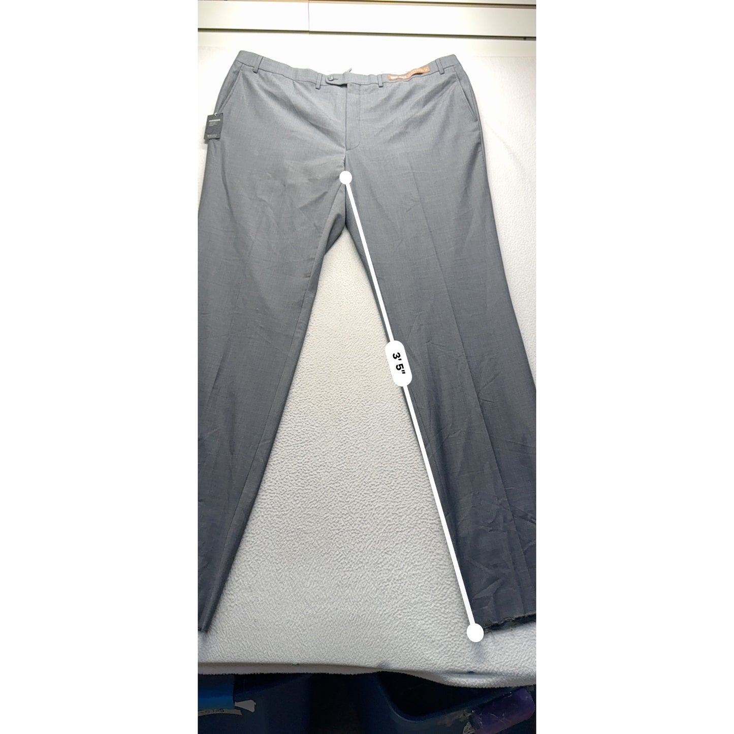 Riviera By Jack Victor Traveler Flex Tech Wool Gray Dress Pants XL #9119