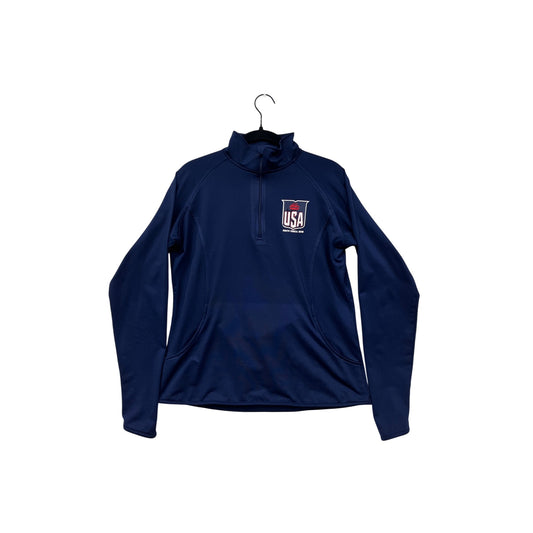 Womens Navy USA South Korea 2018 Sport-Tek 1/4 Zip Pullover - Small #6910