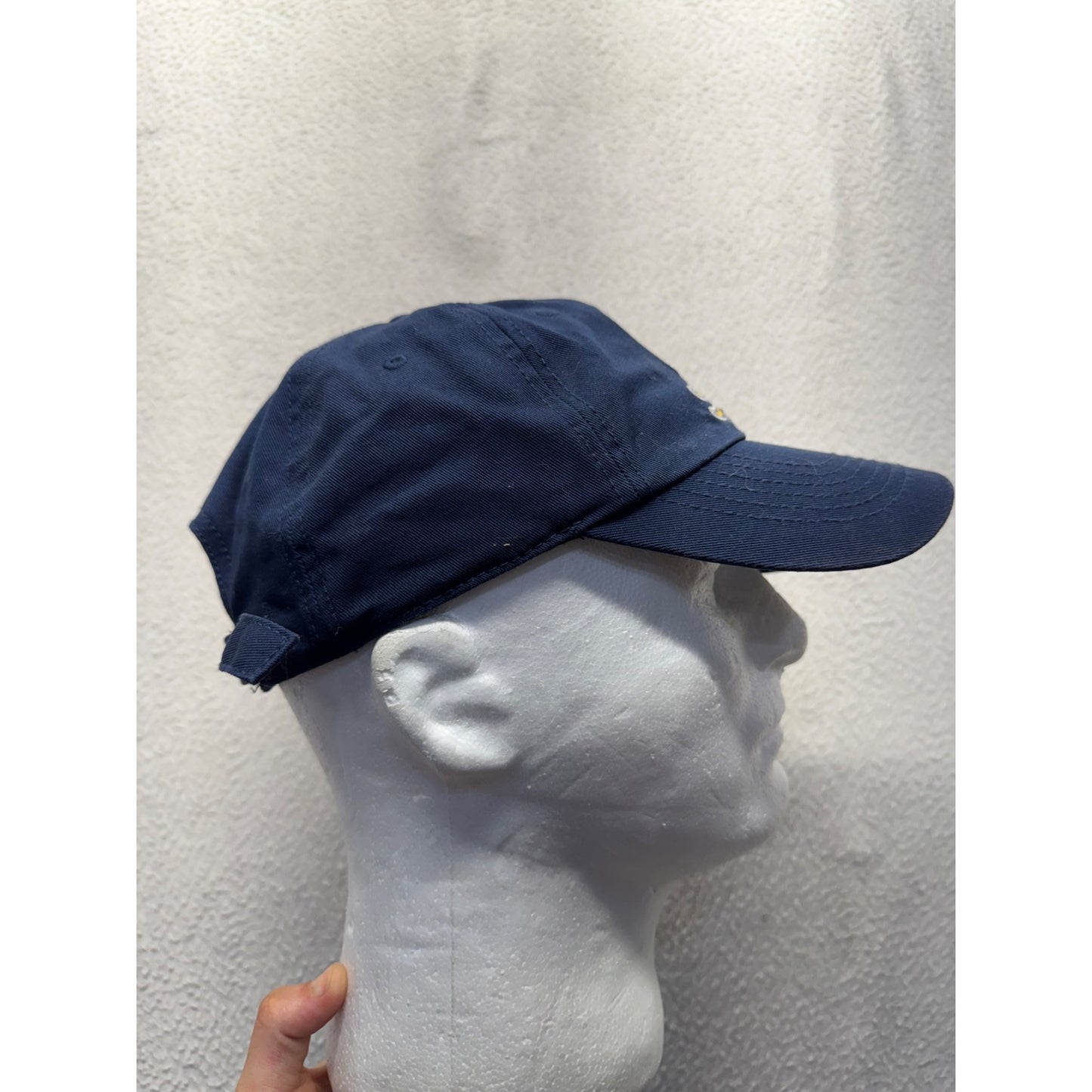 Life Is Good Navy Blue Cotton Ski Embroidered Adjustable Baseball Cap #9740