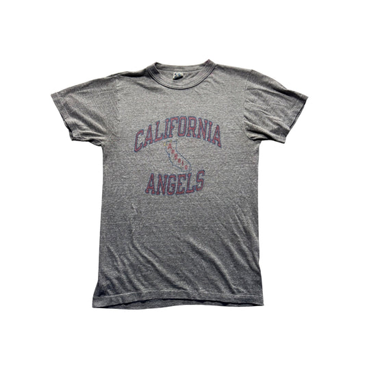 Vintage Champion California Angels T-Shirt Gray Size M #9527