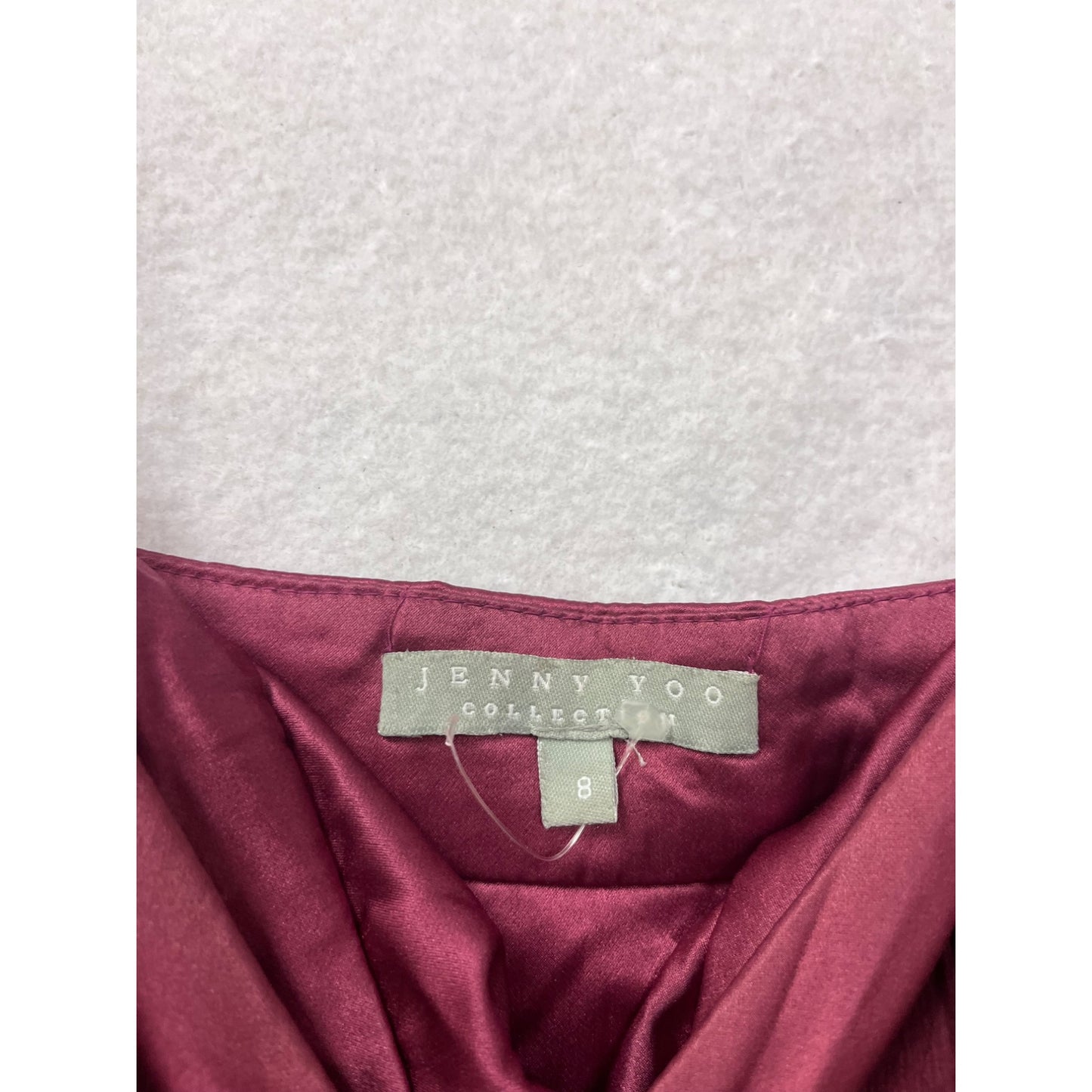 Jenny Yoo Womens Burgundy & Pink Silk Dress Size 8 #8796