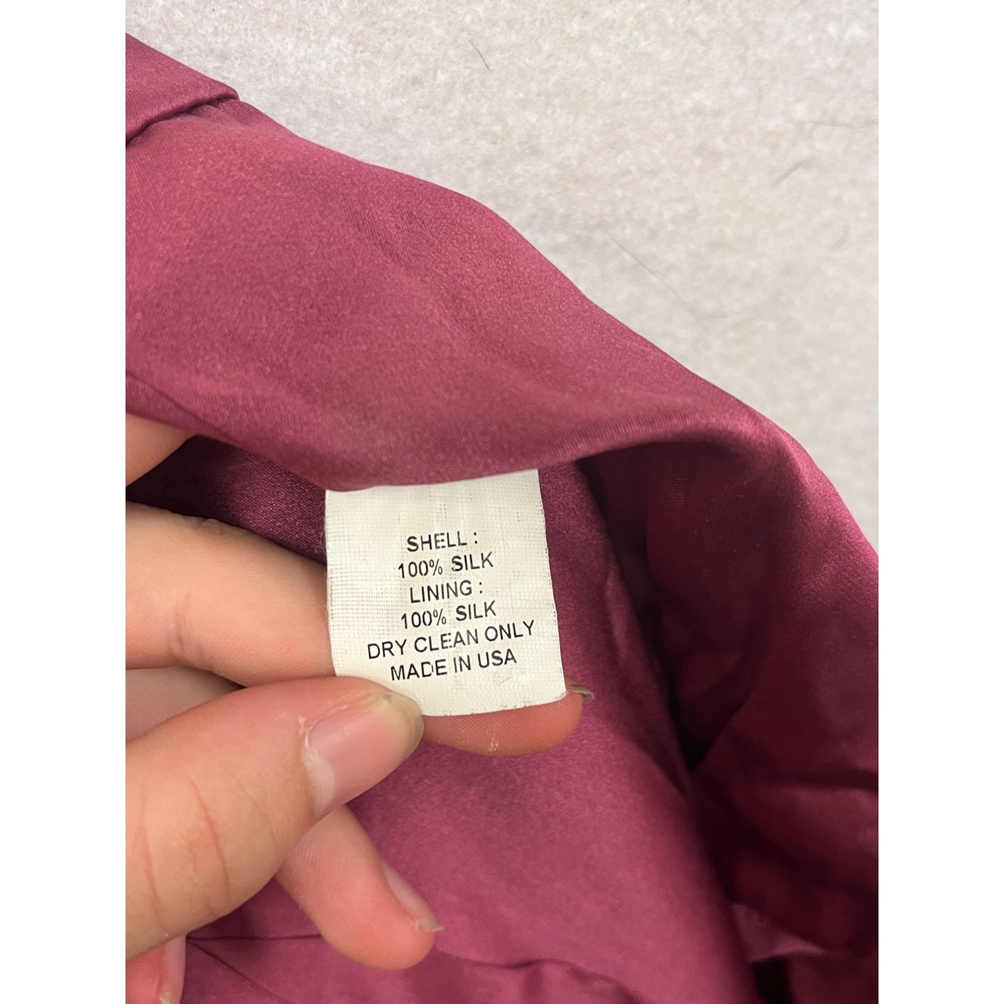 Jenny Yoo Womens Burgundy & Pink Silk Dress Size 8 #8796