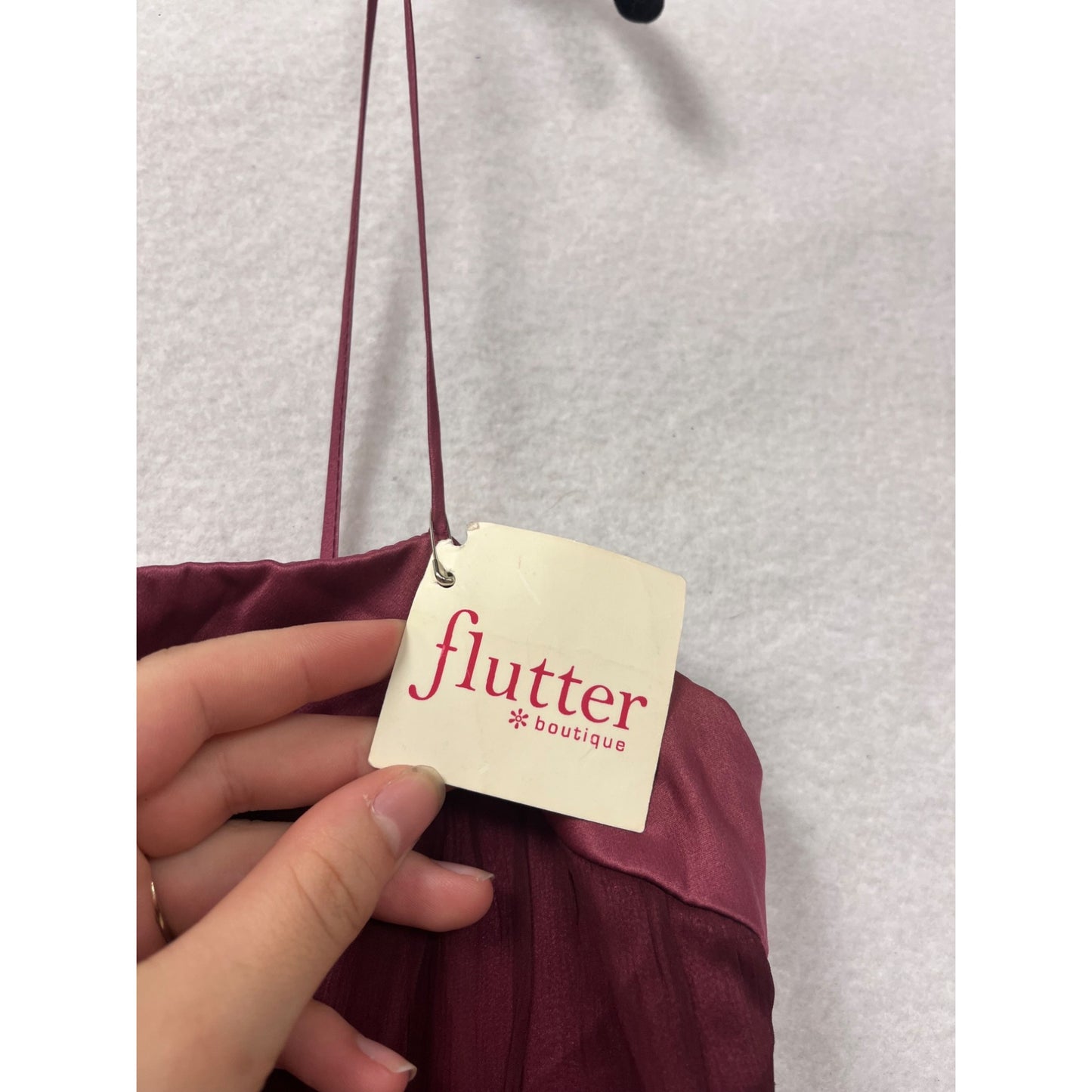 Jenny Yoo Womens Burgundy & Pink Silk Dress Size 8 #8796