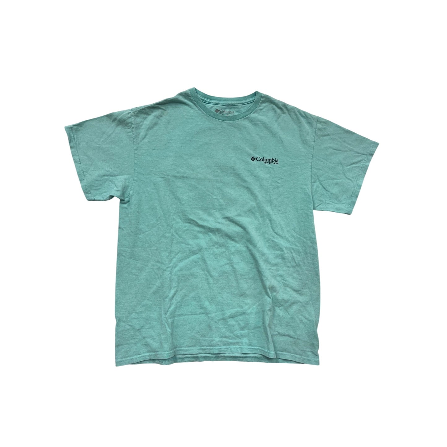 Columbia PFG Fishing Gear Mint Green T-Shirt Size L #185A