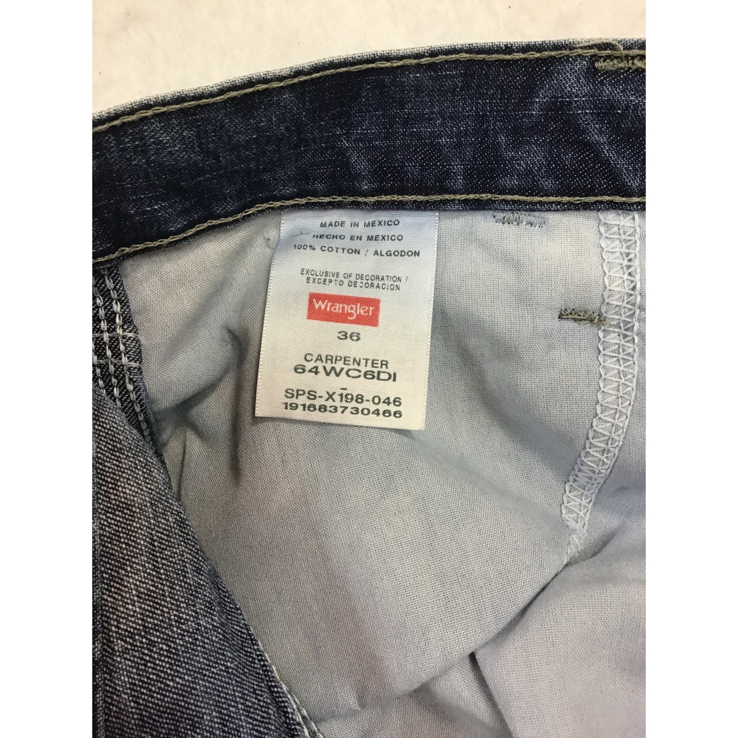 Mens Wrangler Cargo Denim Jeans