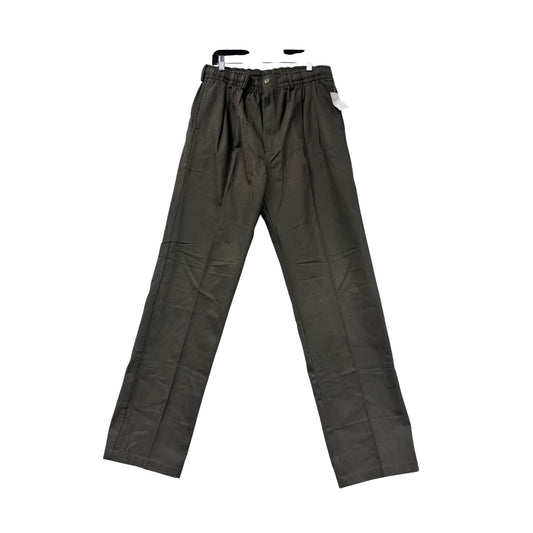 Mens 40 Tall Olive Creekwood Casual Pants 100% Cotton Elastic Waist New With Tags #6857