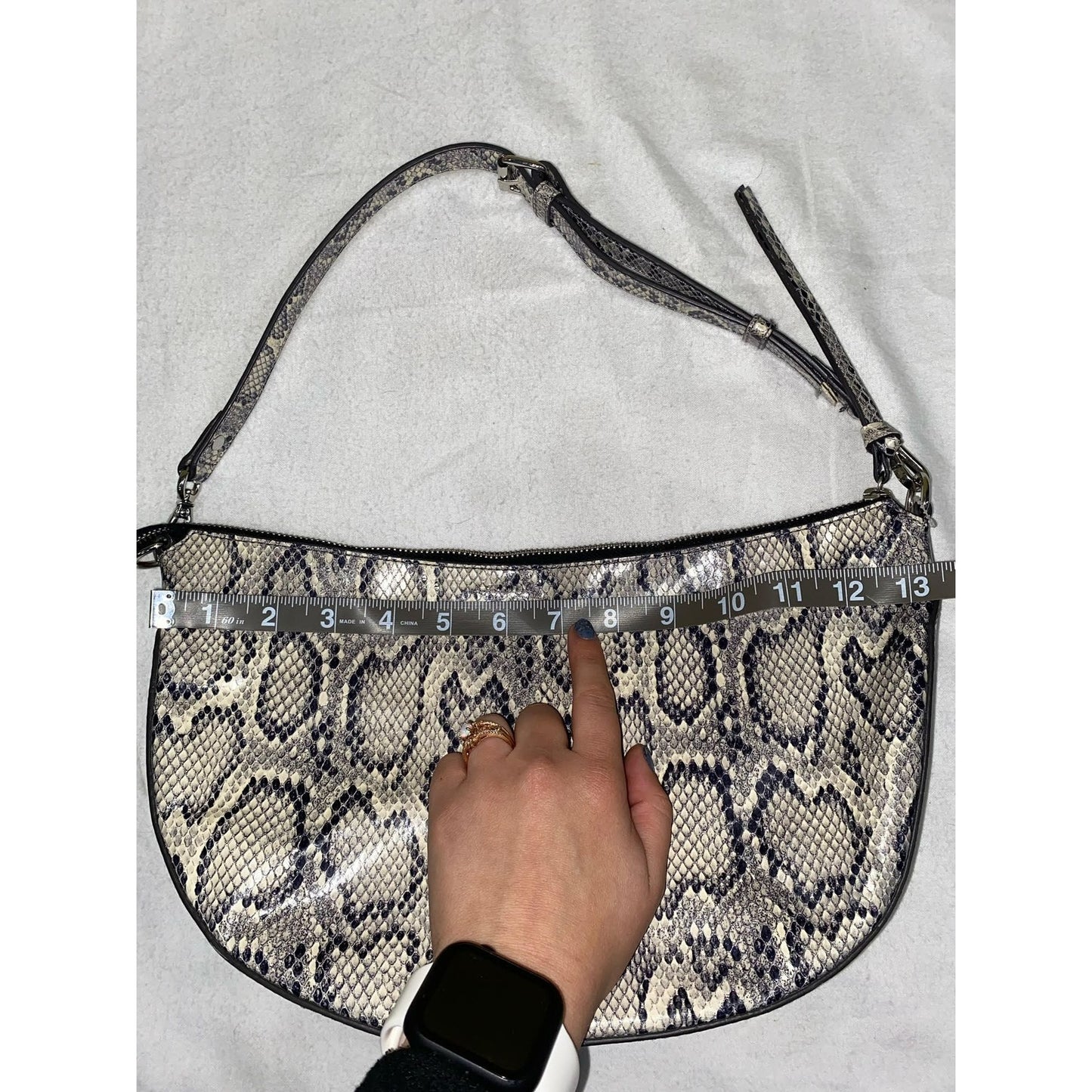 Snake Print Shoulder Bag