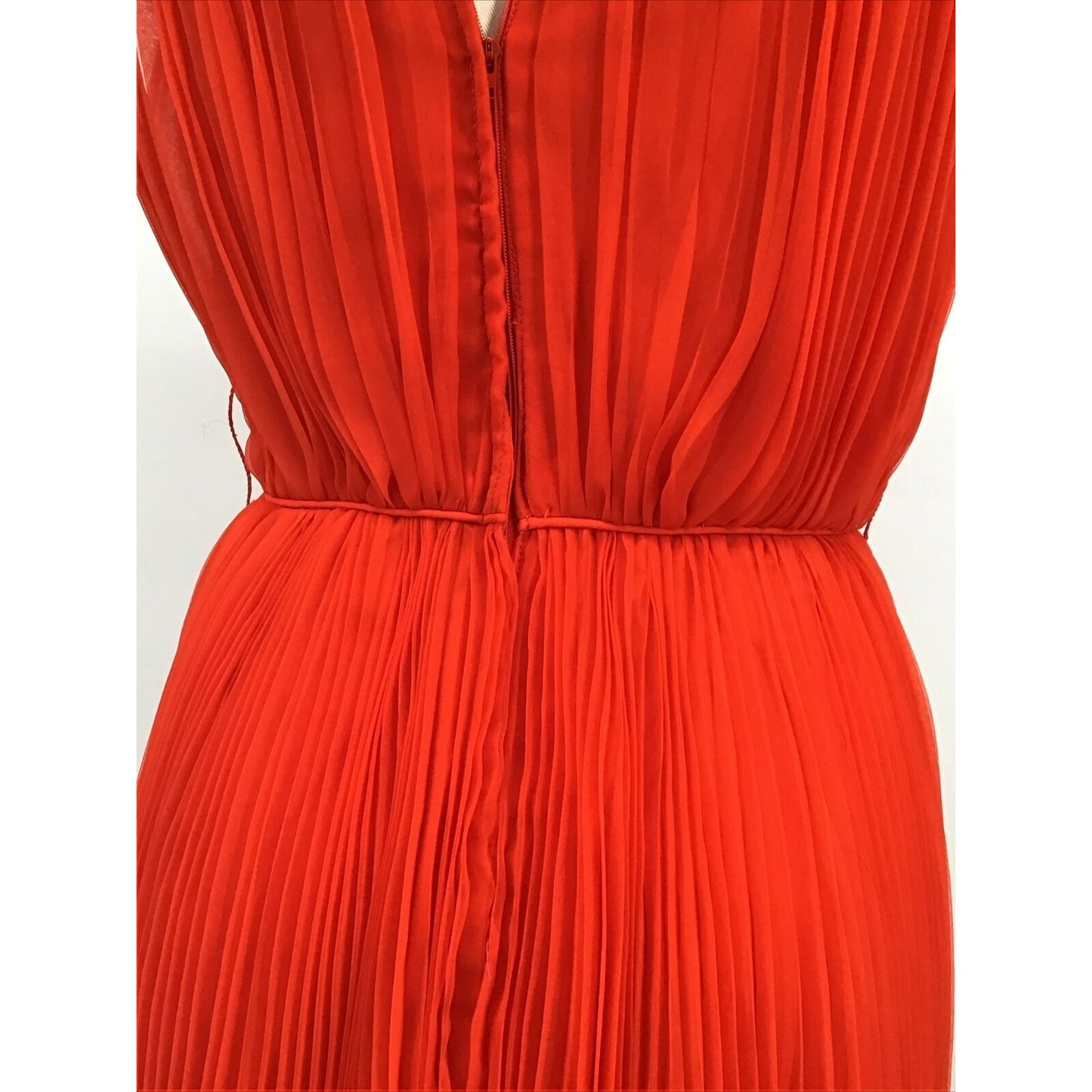 VTG 60s Jack Bryan California Silk Chiffon Orange Cocktail Dress