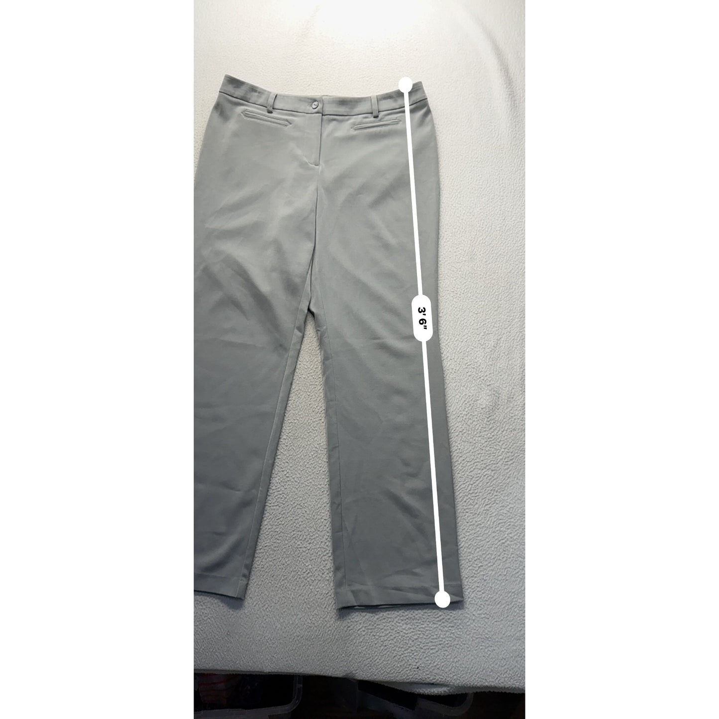 Chicos Gray Dress Pants Size 2 Regular Stretch Tailored Fit 226B