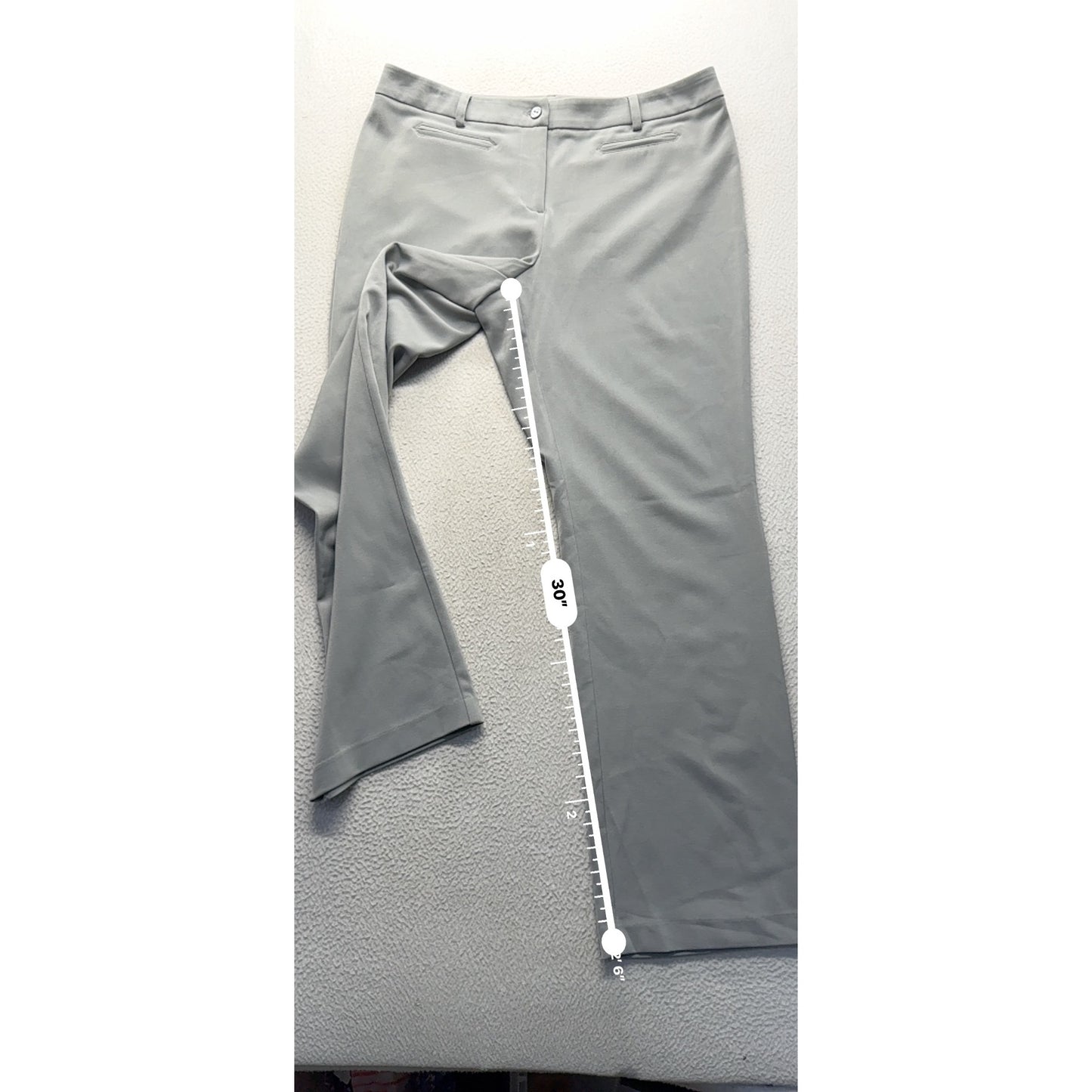 Chicos Gray Dress Pants Size 2 Regular Stretch Tailored Fit 226B