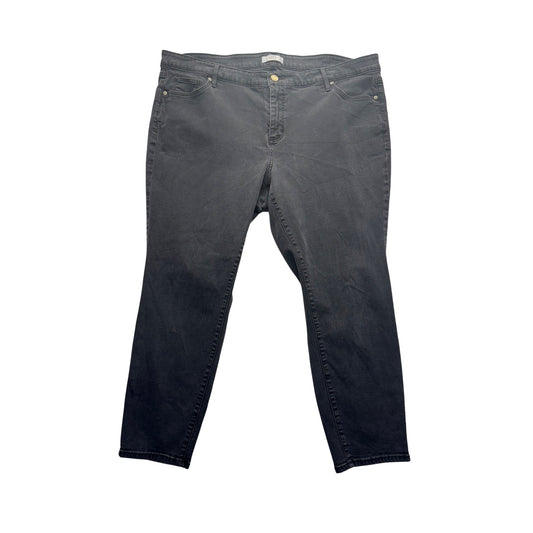 Loft Plus Skinny Black Denim Jeans Size 22 Stretch Slim Pockets #9255