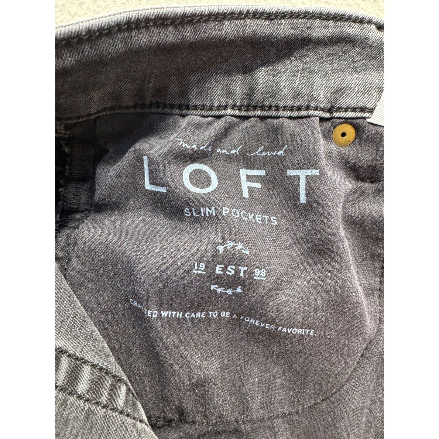 Loft Plus Skinny Black Denim Jeans Size 22 Stretch Slim Pockets #9255