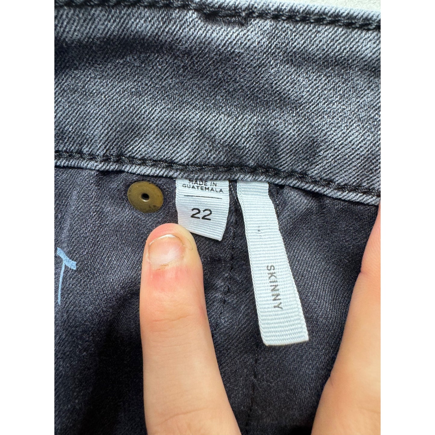 Loft Plus Skinny Black Denim Jeans Size 22 Stretch Slim Pockets #9255