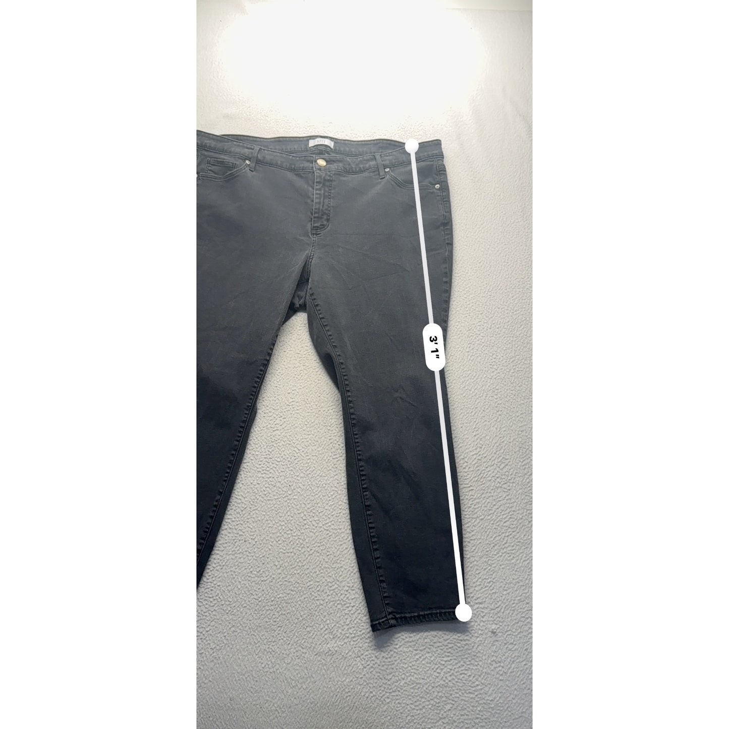 Loft Plus Skinny Black Denim Jeans Size 22 Stretch Slim Pockets #9255