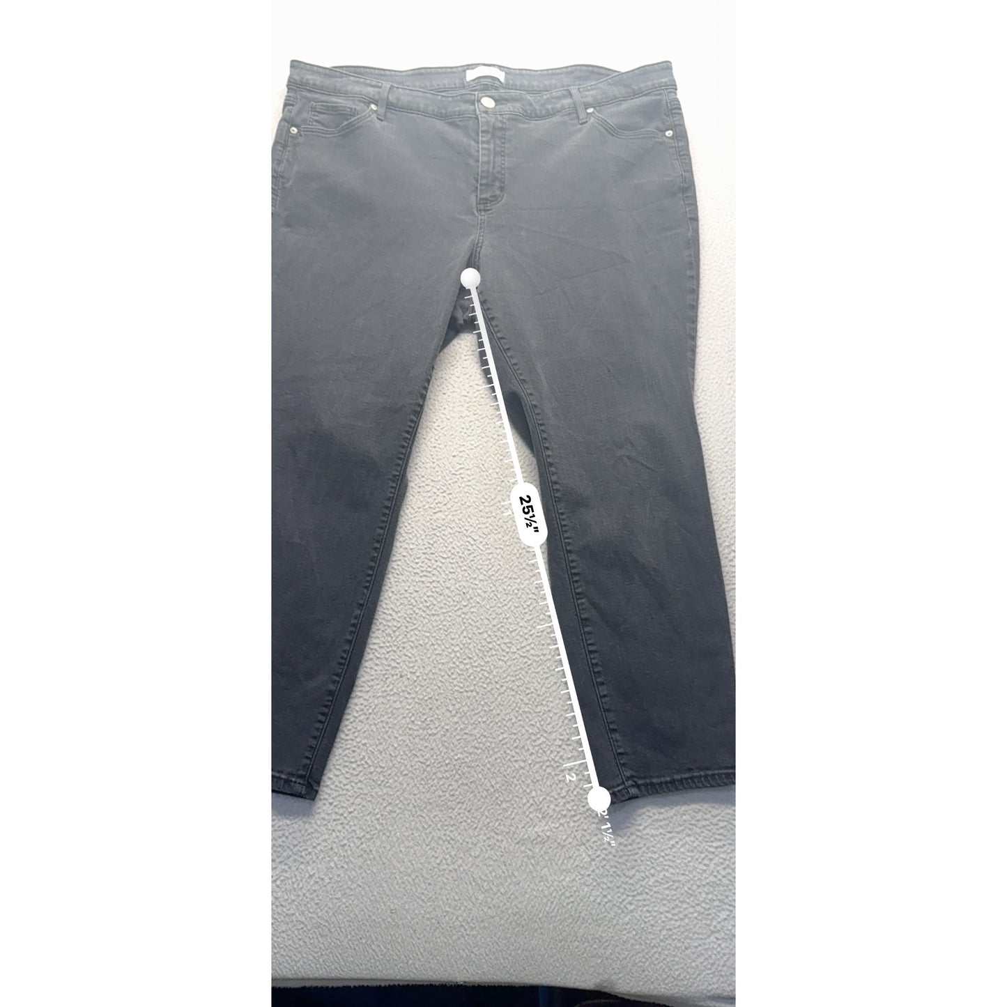Loft Plus Skinny Black Denim Jeans Size 22 Stretch Slim Pockets #9255