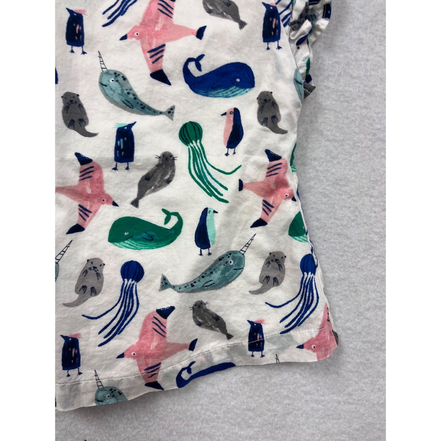 Gymboree Baby Ocean Print Top 12-18M White Short Sleeve #8160