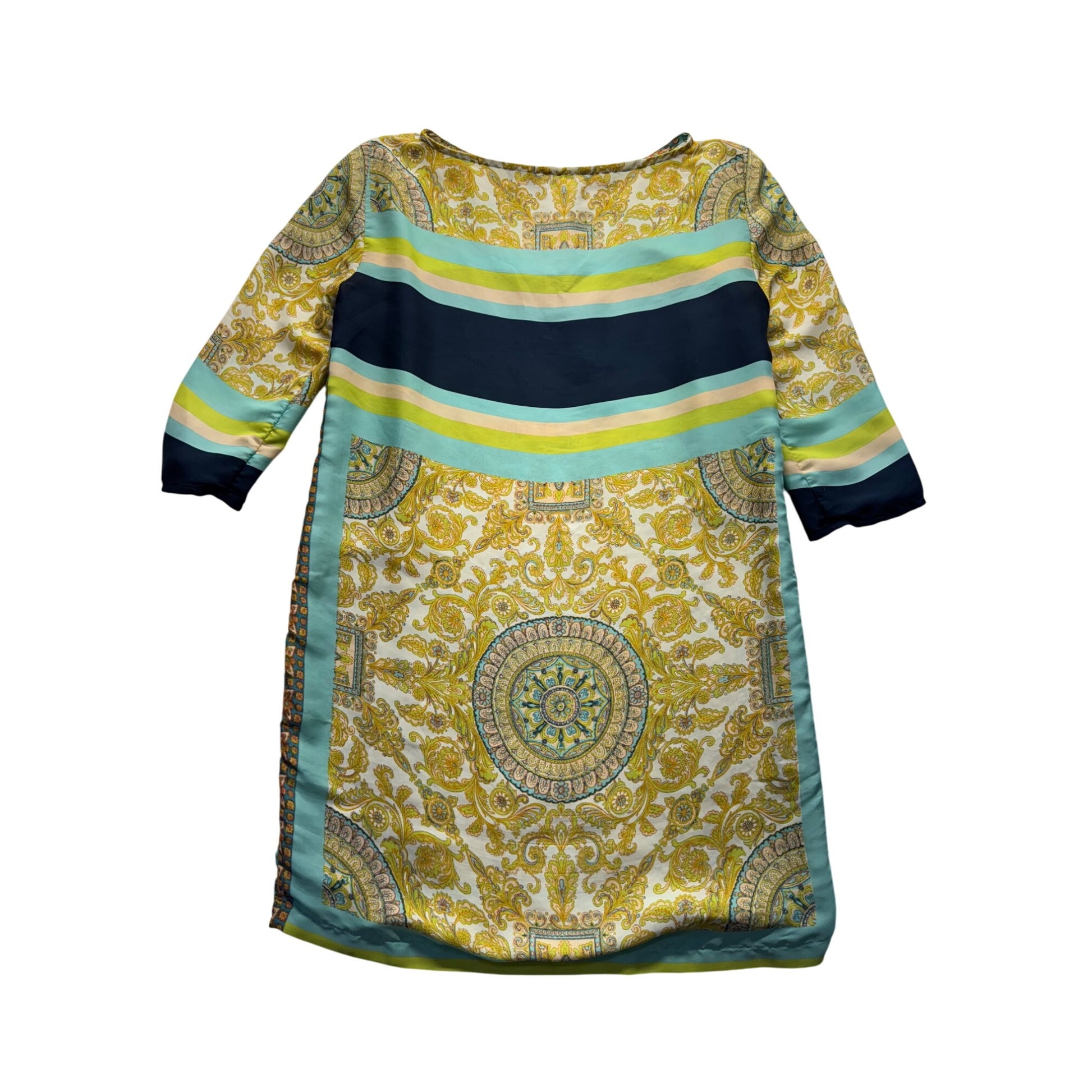 Zara Basic Multicolor Dress Boho Paisley Print