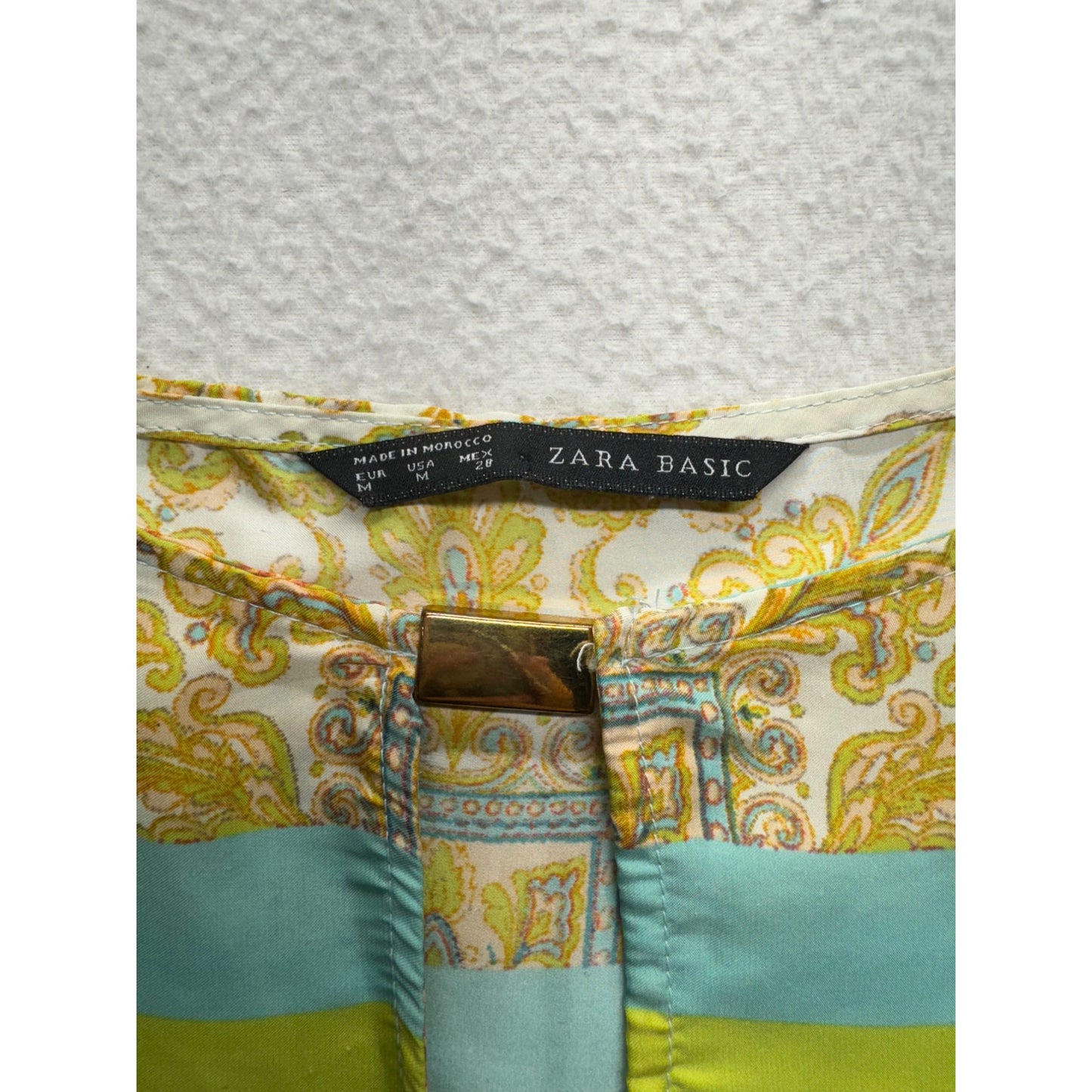 Zara Basic Multicolor Dress Boho Paisley Print - Size M #9159