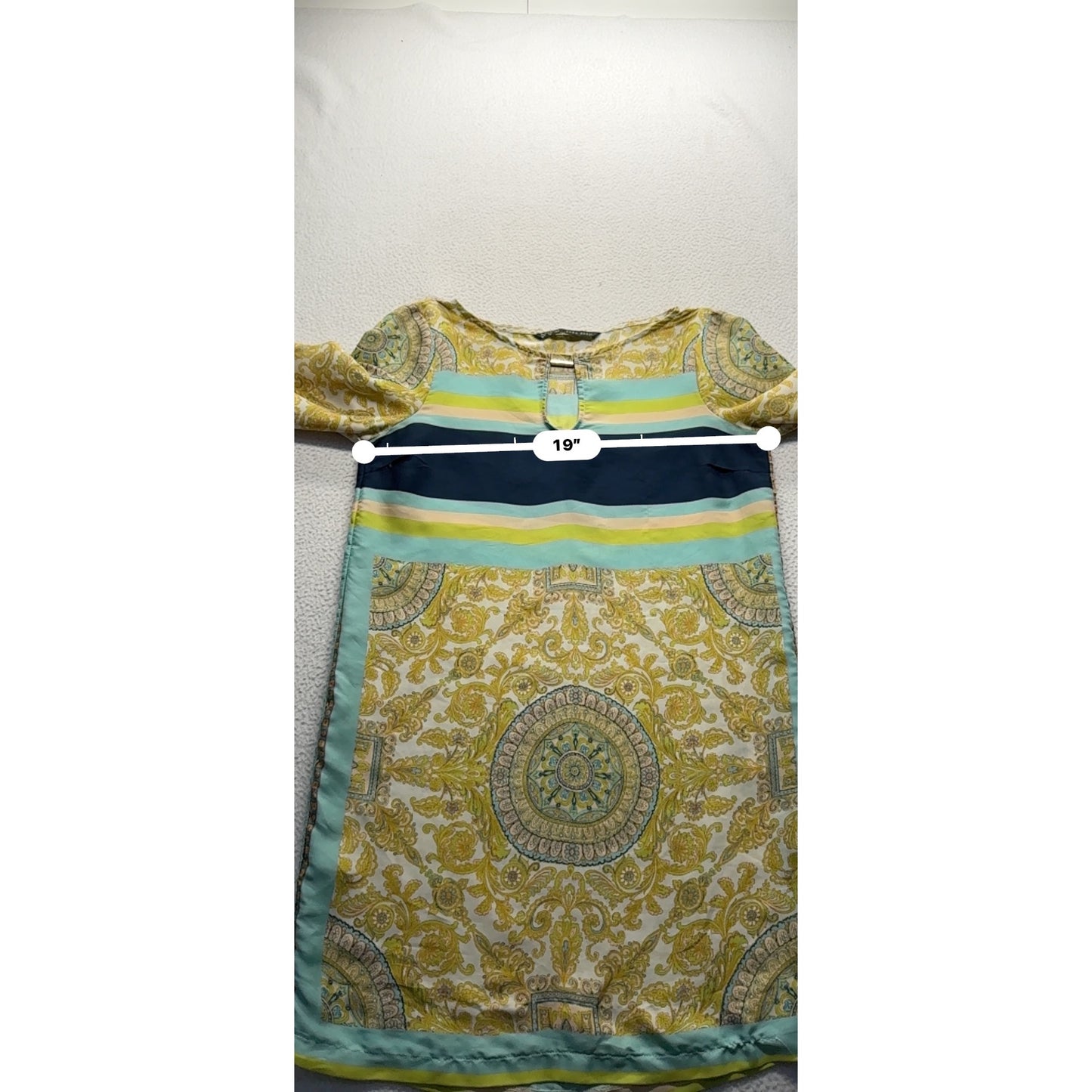 Zara Basic Multicolor Dress Boho Paisley Print - Size M #9159