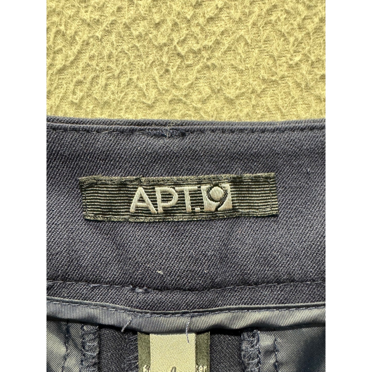 Apt. 9 Navy Blue Straight Leg Pants Size 4 Polyester Blend #210B