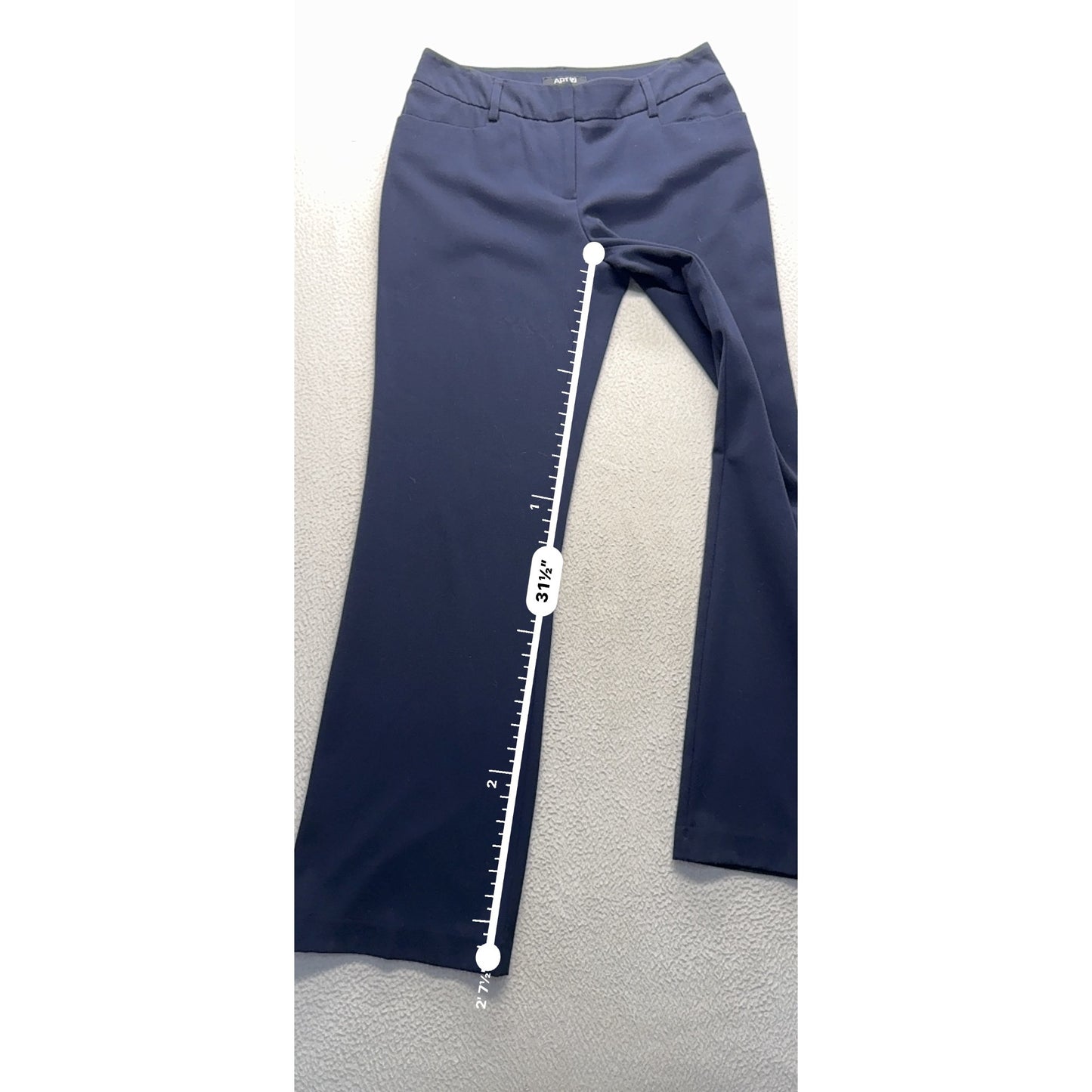 Apt. 9 Navy Blue Straight Leg Pants Size 4 Polyester Blend #210B