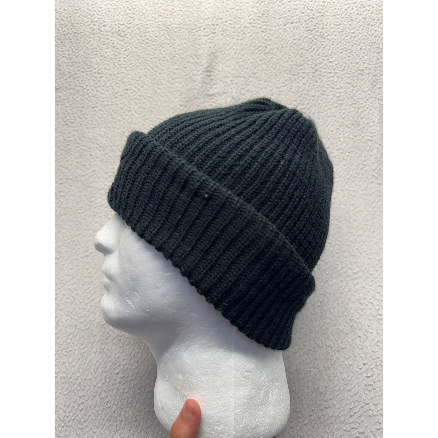 Master Embroidered Black Ribbed Knit Beanie Hat Warm Winter Cap #9756