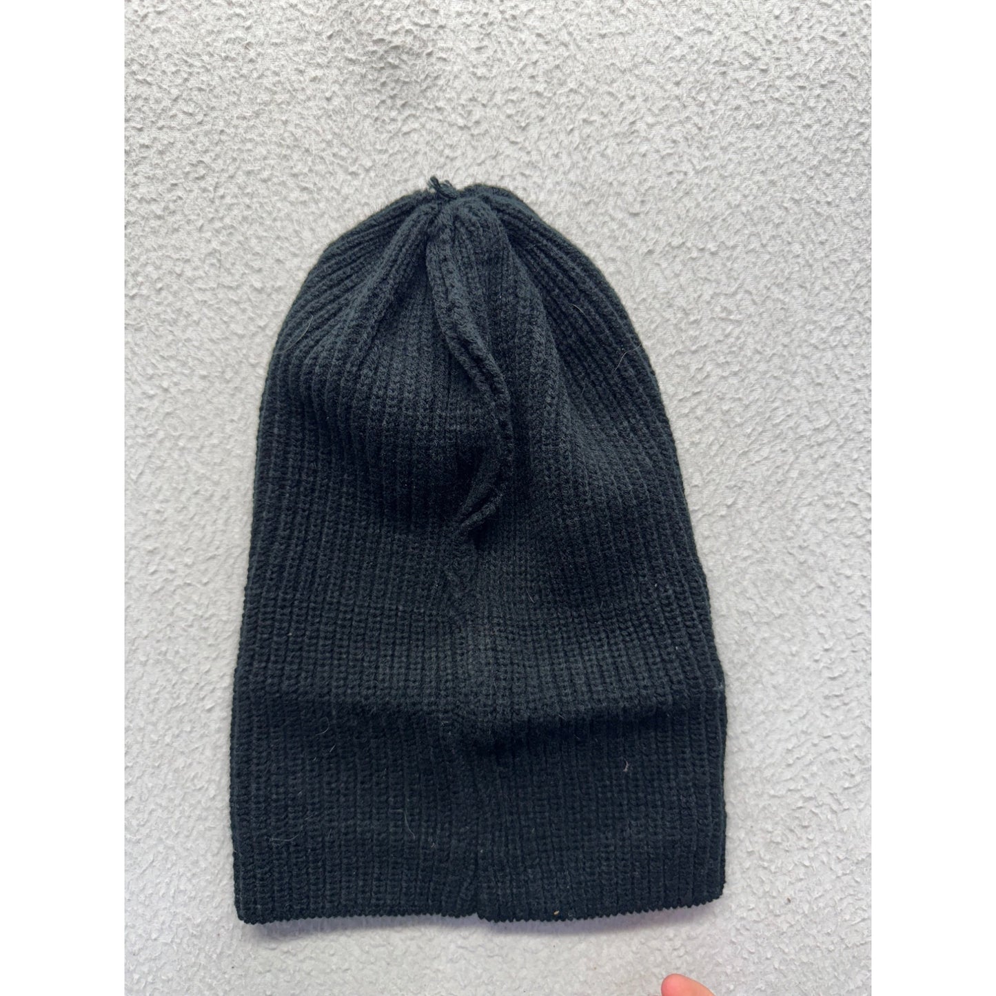 Master Embroidered Black Ribbed Knit Beanie Hat Warm Winter Cap #9756