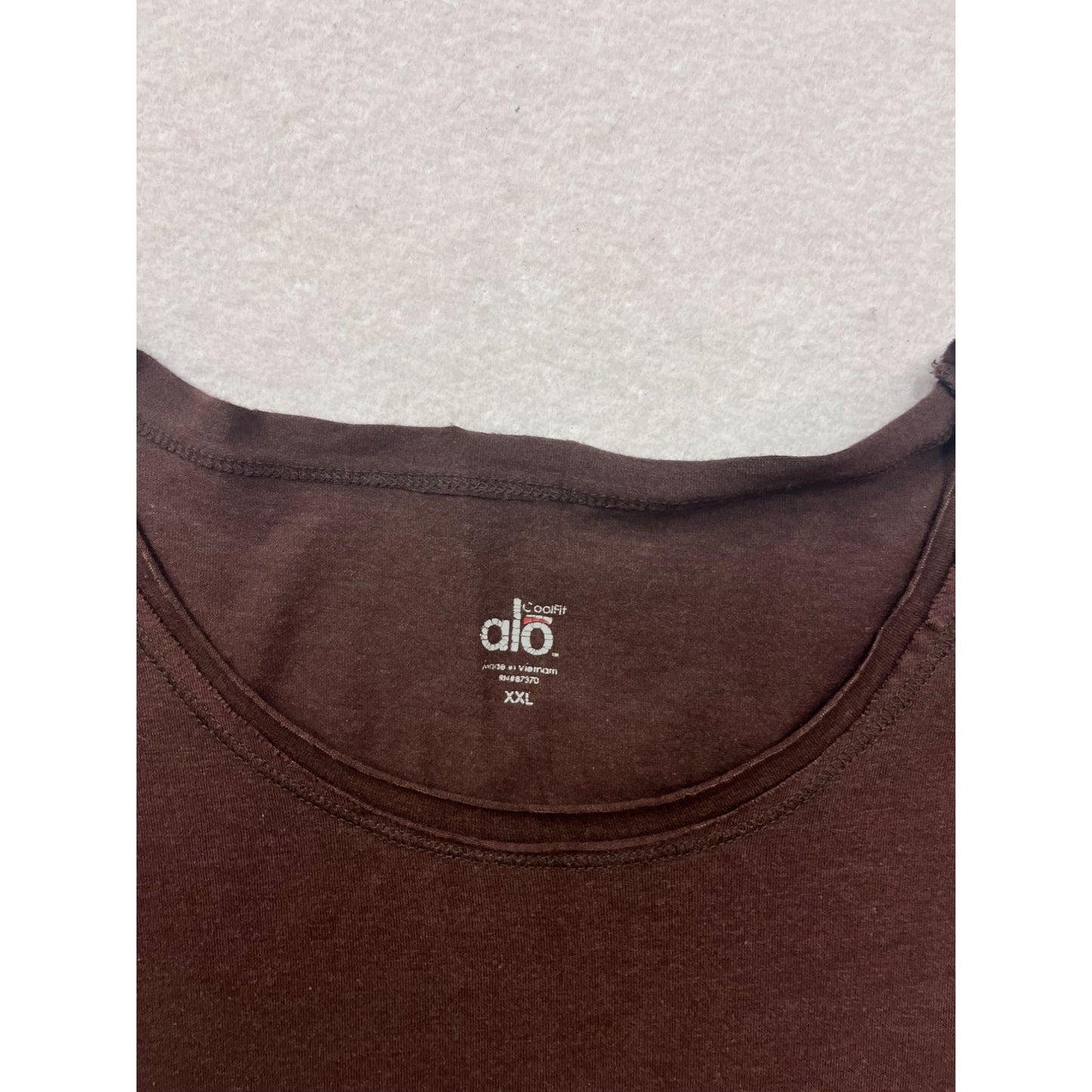 Alo XXL Brown Short Sleeve Bamboo Cotton Blend T-Shirt #8714