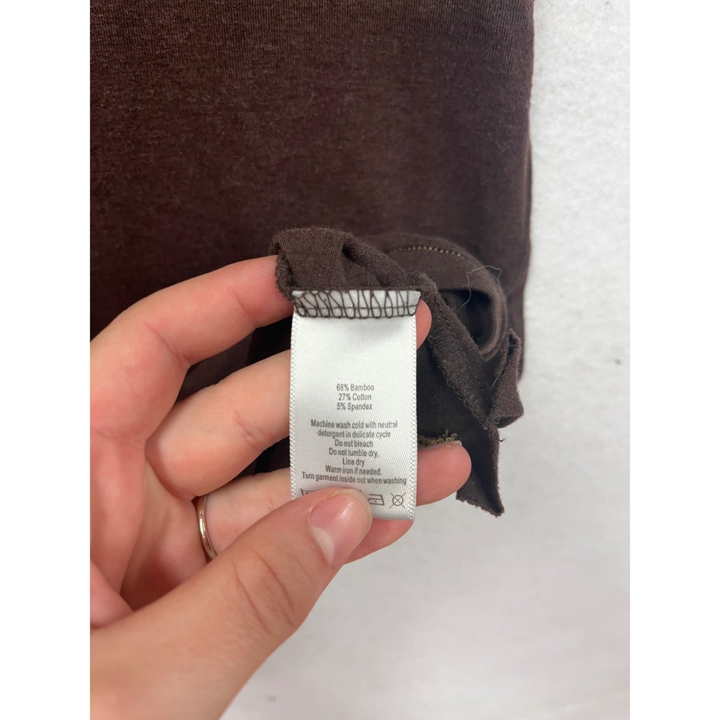 Alo XXL Brown Short Sleeve Bamboo Cotton Blend T-Shirt #8714