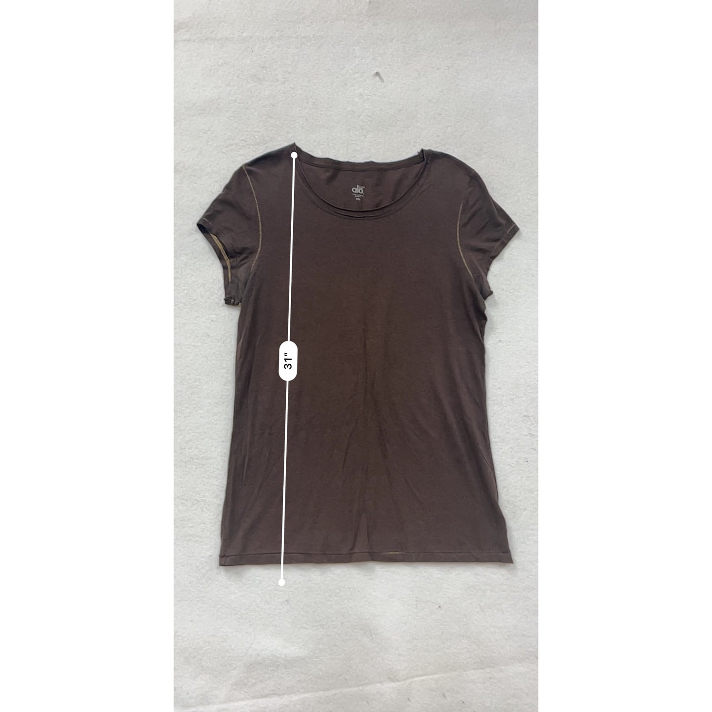 Alo XXL Brown Short Sleeve Bamboo Cotton Blend T-Shirt #8714