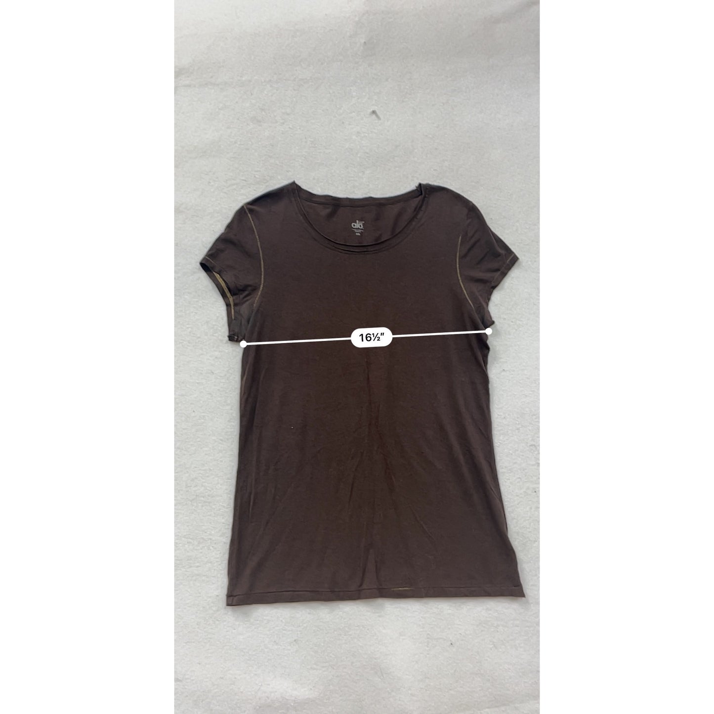 Alo XXL Brown Short Sleeve Bamboo Cotton Blend T-Shirt #8714