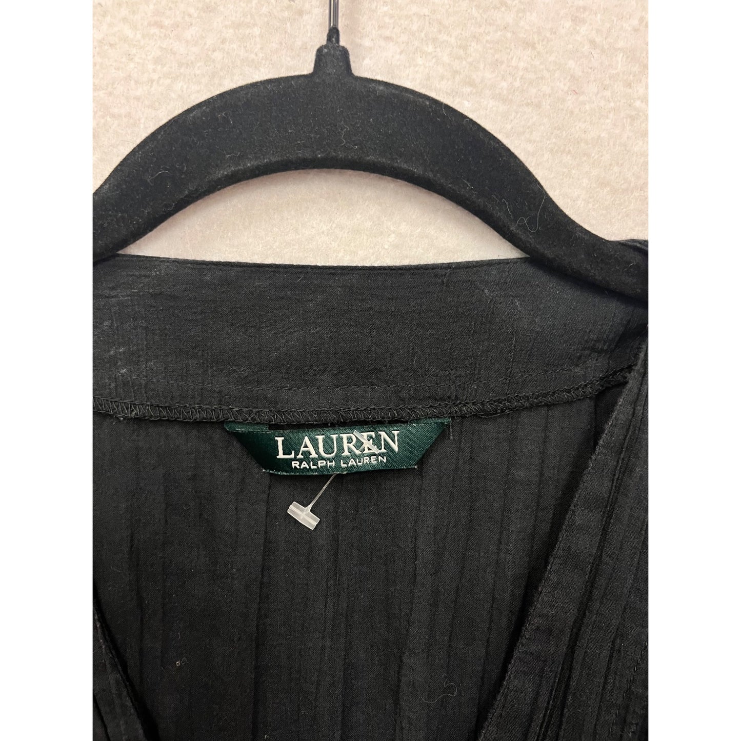 Lauren Ralph Lauren Black Sleeveless V-Neck Dress Size M #339A