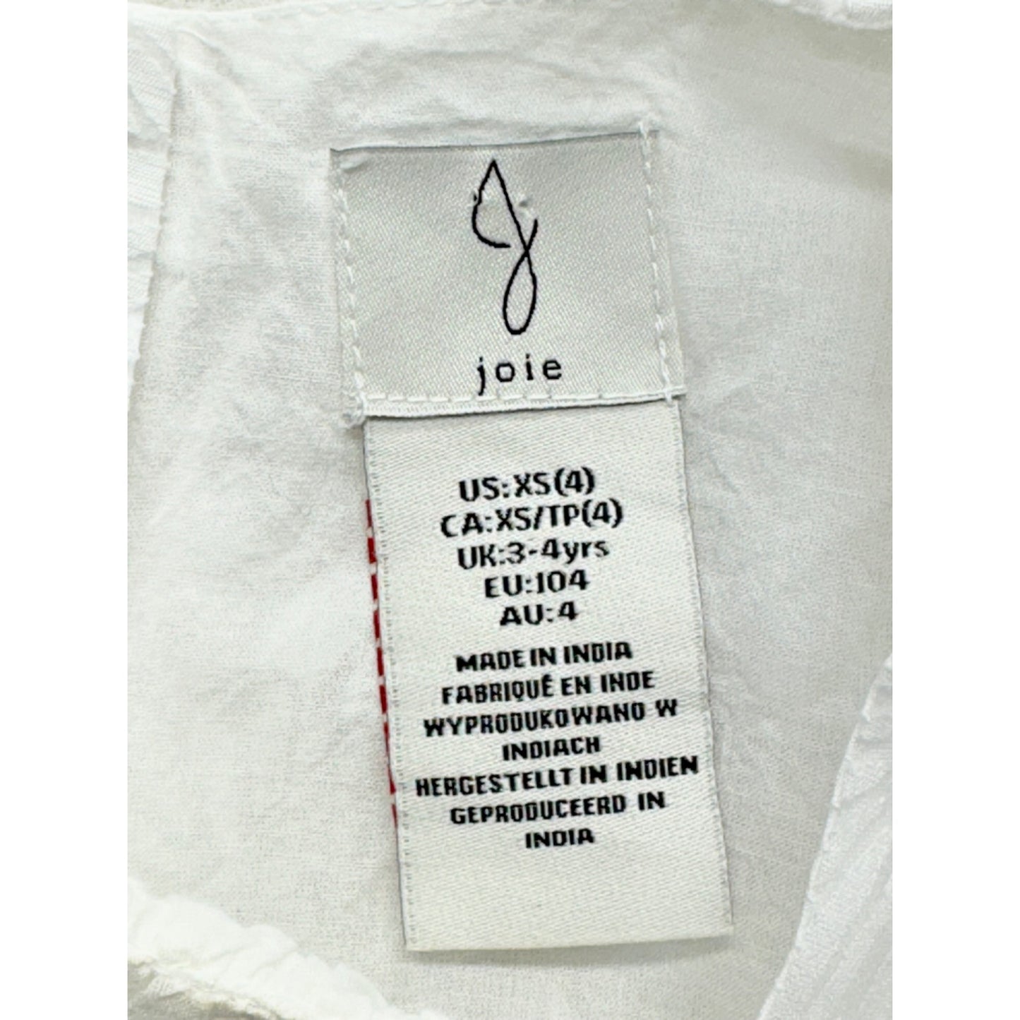 White Floral Embroidered Toddler Dress By Joie #7413