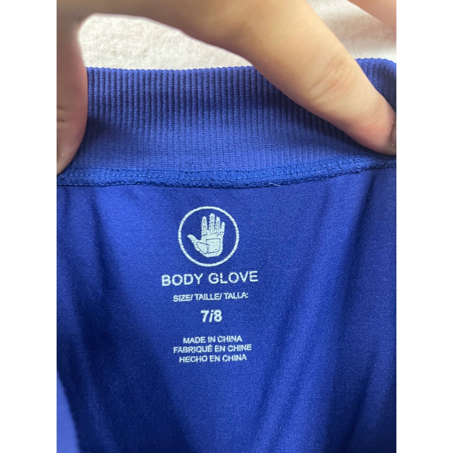 Body Glove Blue Performance Leggings Size 7/8 #8447