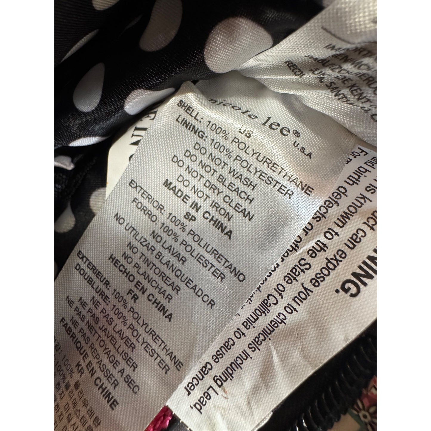 Nicole Lee Pop Art Belt Bag With Adjustable Strap In Black & Pink 385B