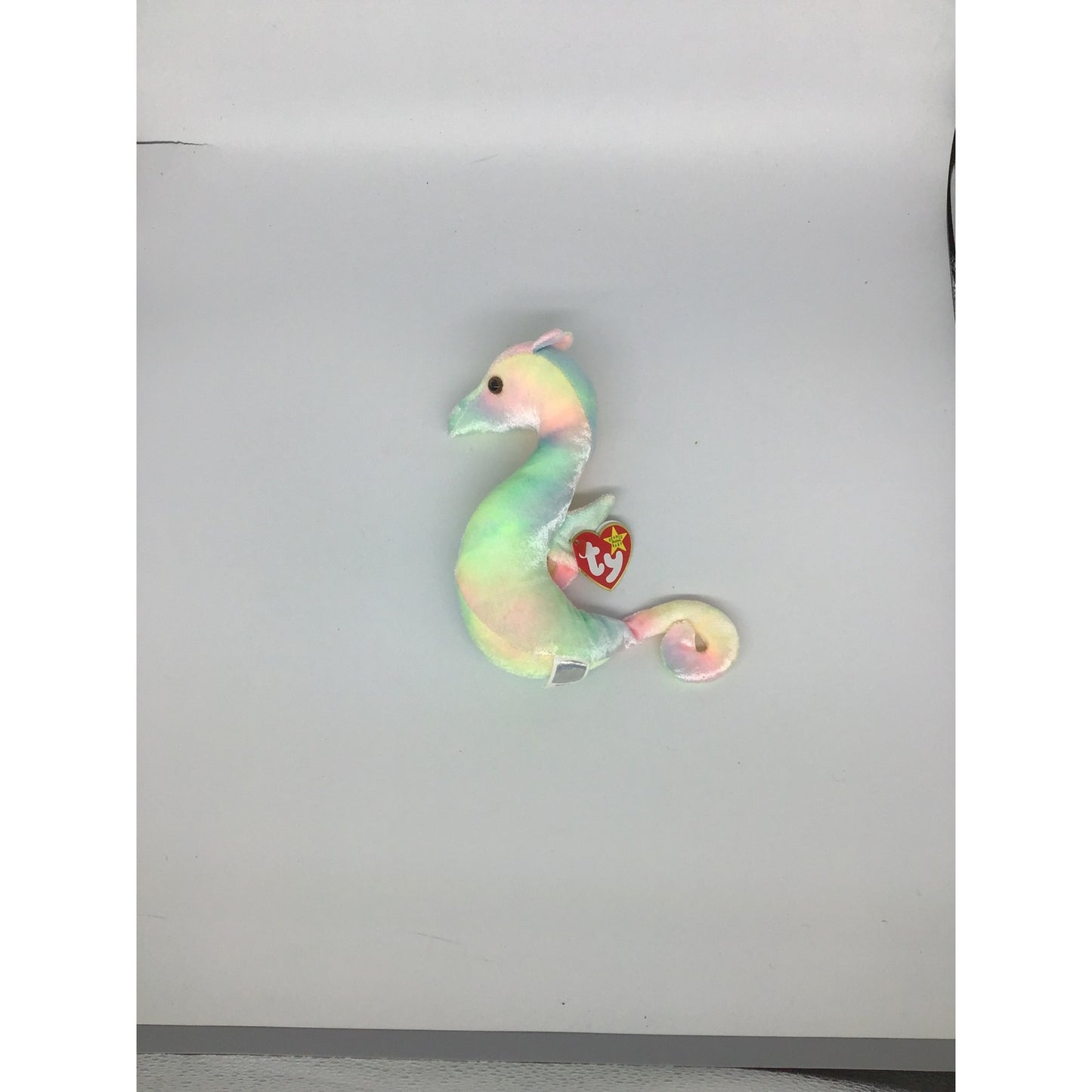 Pastel Rainbow Seahorse Beanie Baby