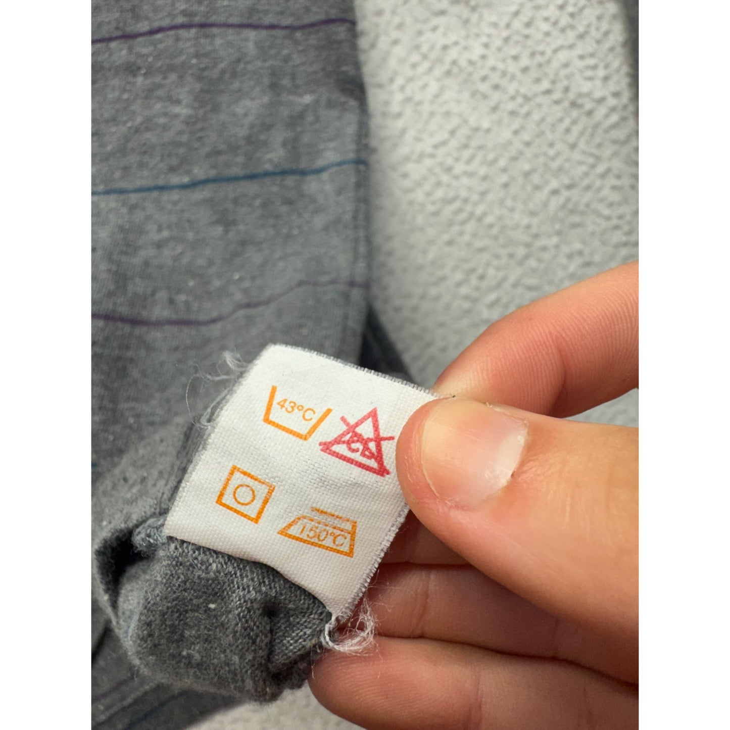 Vintage Jockey Gray Striped Long Sleeve Mock Neck Shirt 100% Cotton #7870