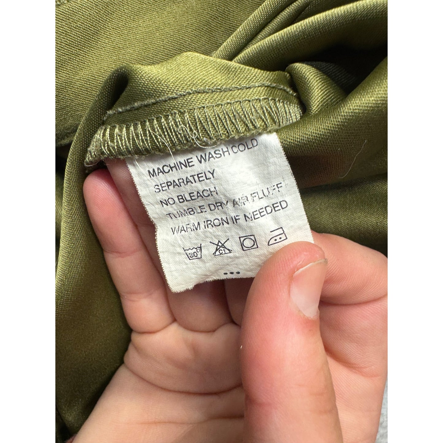 VTG Star Olive Western Style Button-Up Shirt L Polyester/Spandex #7977