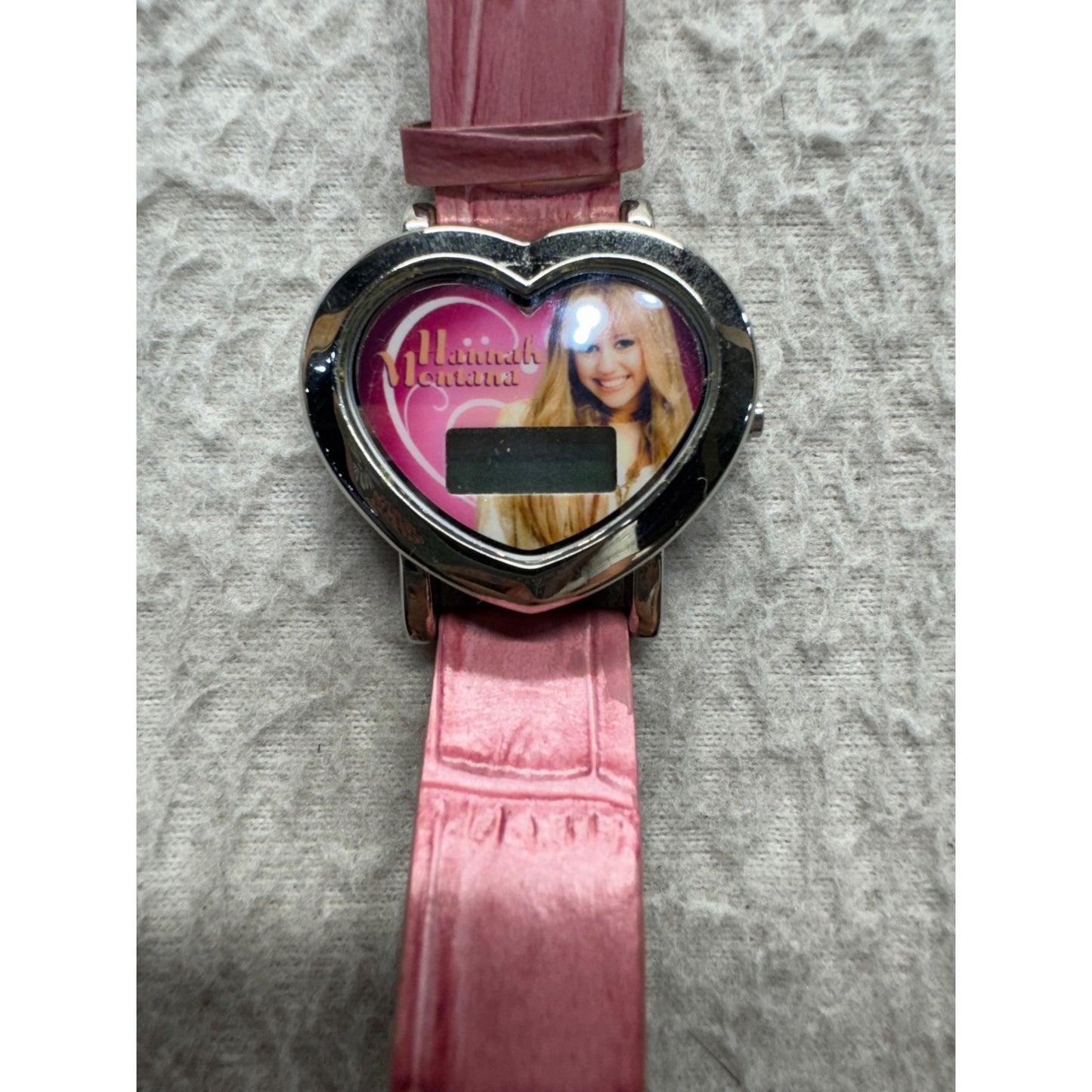 Hannah Montana Pink Heart-Shaped Digital Watch With Strap #9946