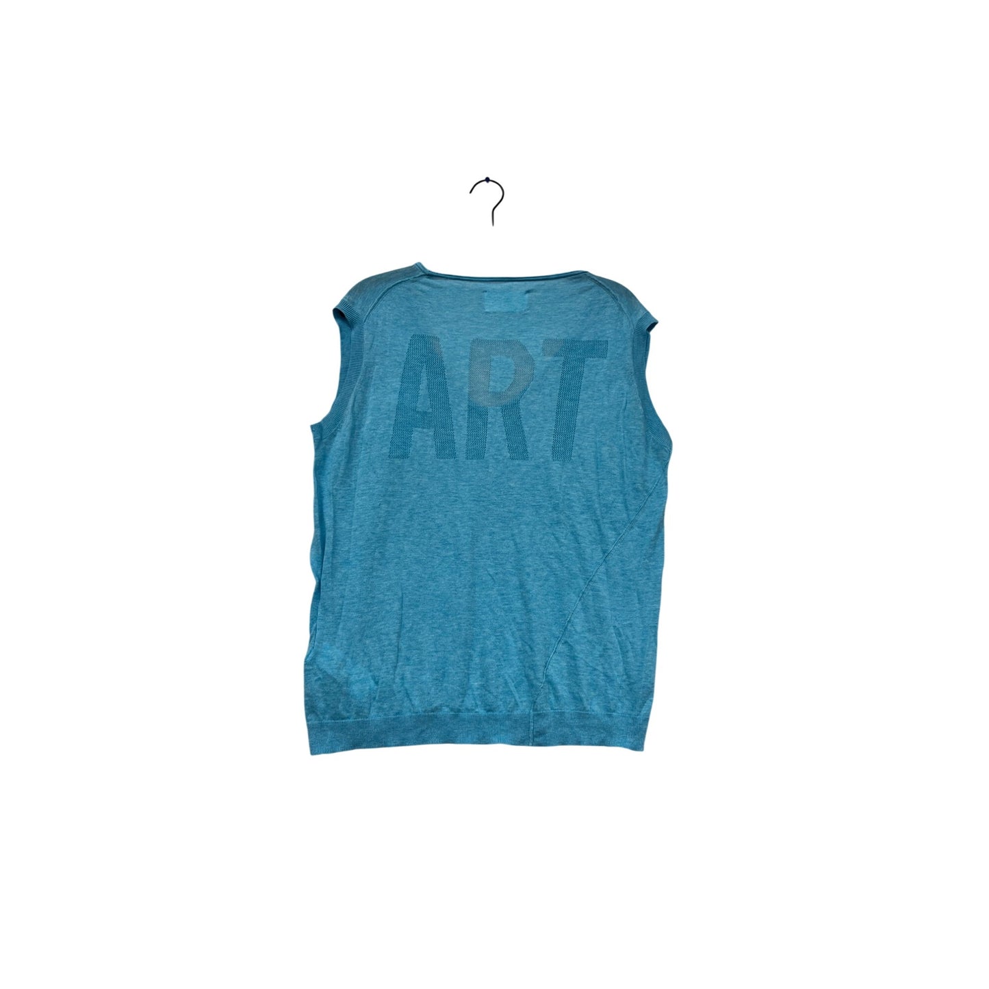 Zadig & Voltaire Blue Sleeveless V-Neck Top Size L #754A