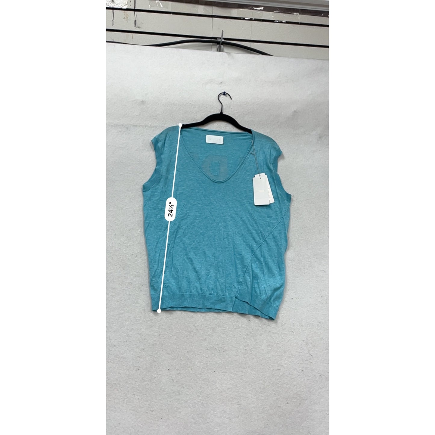 Zadig & Voltaire Blue Sleeveless V-Neck Top Size L #754A