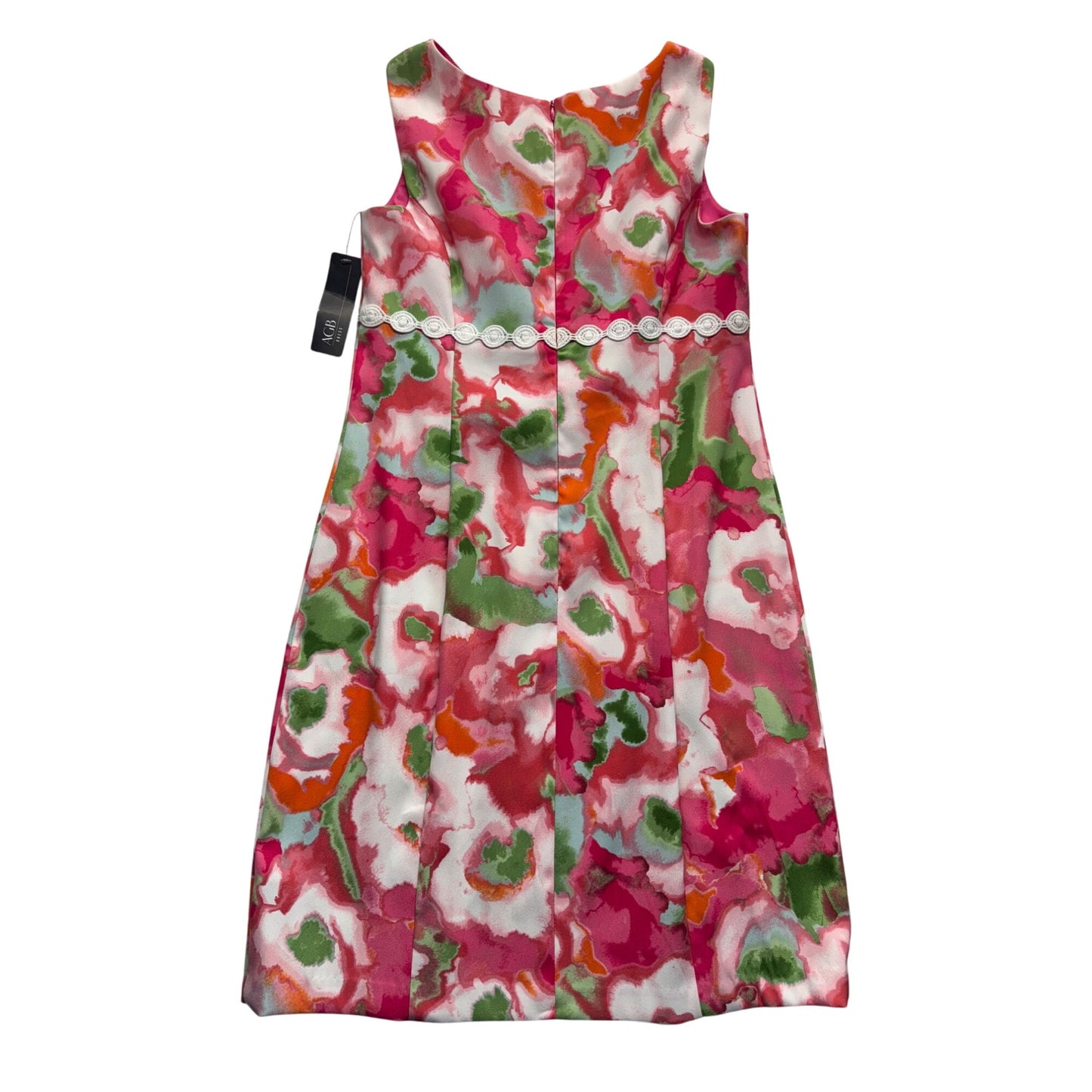 AGB Floral Sleeveless Dress Lace Detail Size 8 #9144