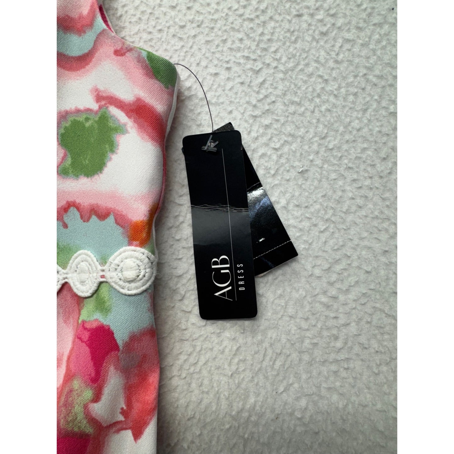 AGB Floral Sleeveless Dress Lace Detail Size 8 #9144