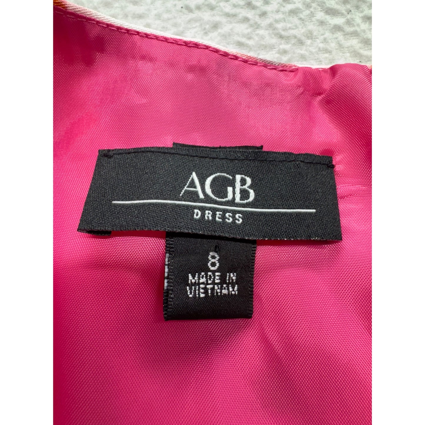 AGB Floral Sleeveless Dress Lace Detail Size 8 #9144