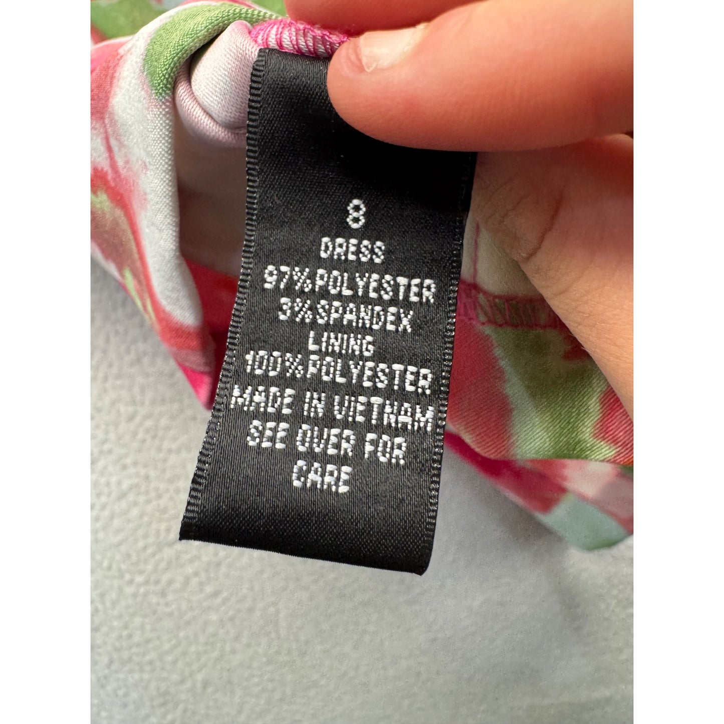 AGB Floral Sleeveless Dress Lace Detail Size 8 #9144