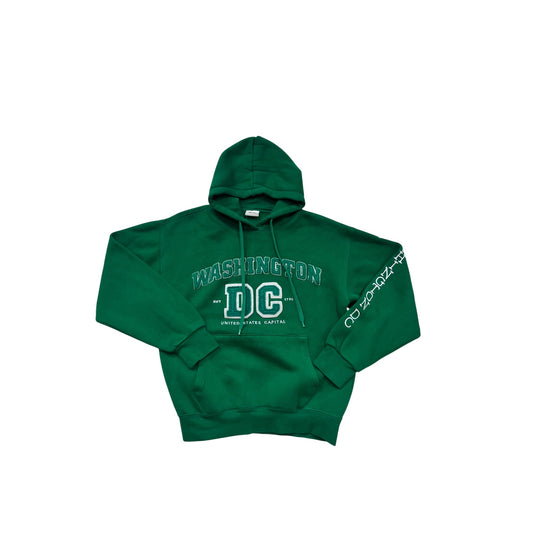 Washington DC Green Hoodie Sweatshirt Size M #8295