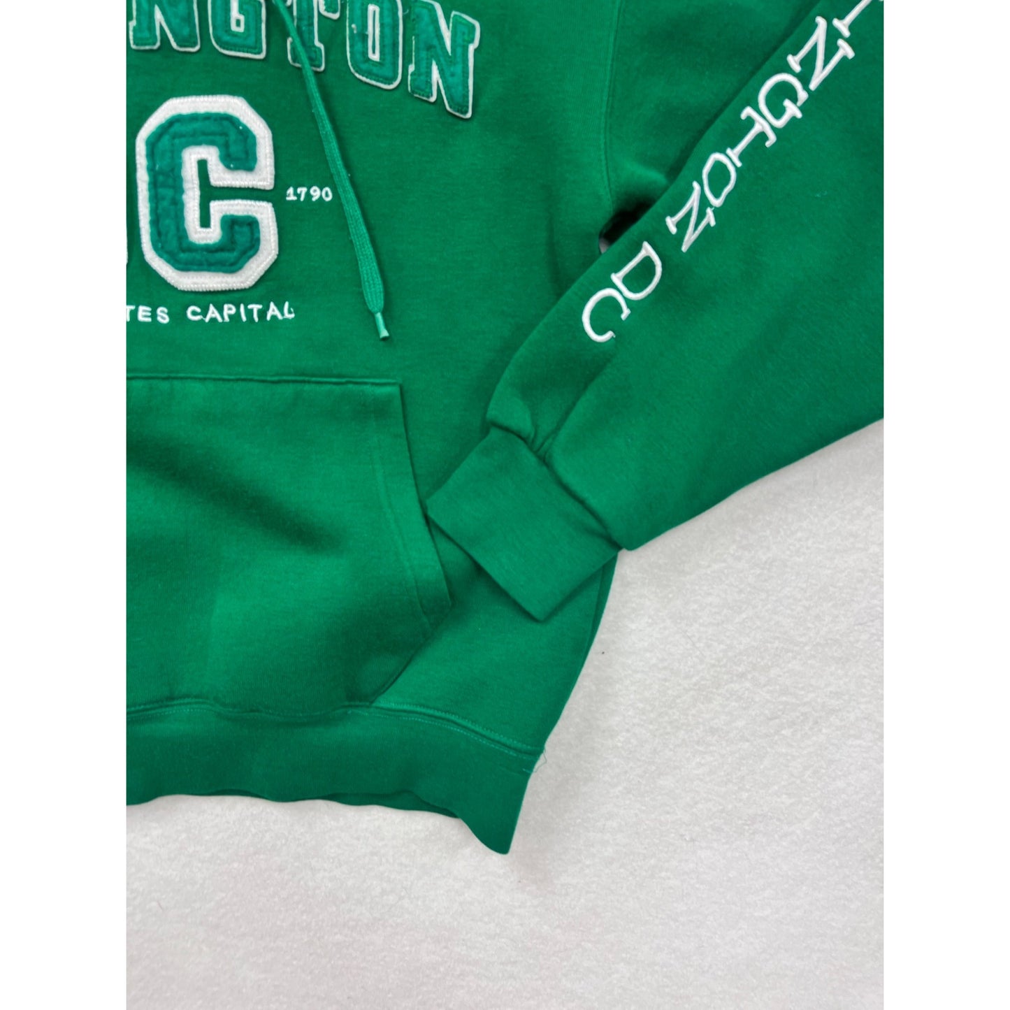 Washington DC Green Hoodie Sweatshirt Size M #8295